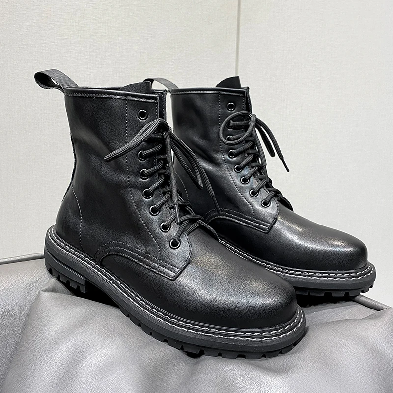 

Men's Leather Waterproof Lace Up Chukka Ankle Boots Oxford Dress Boots Casual Business Work Daily Shoes for Men