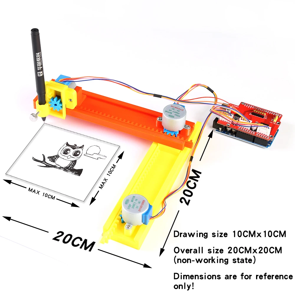 Arduino Mini CNC Plotter Open Source Machine Drawbot Pen Drawing Robot Machine Lettering Corexy XY Plotter CNC Intelligent