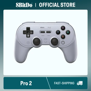 8BitDo-Pro 2 블루투스 게임패드 컨트롤러, 조이스틱 포함, 닌텐도 스위치, PC, macOS, 안드로이드, 스팀 데크, 라즈베리 파이