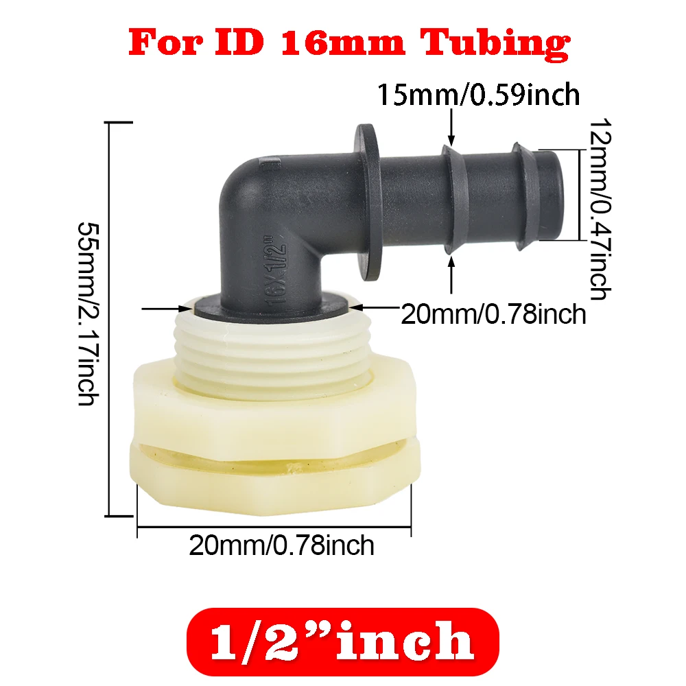Youpinzg] 3/4inch Bulkhead Fitting Connector Rain Barrels Multi