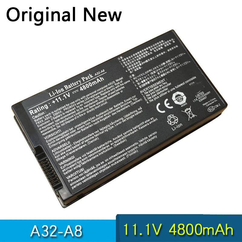 

NEW Original A32-A8 Laptop Battery For ASUS X81S F8V X80 X81 X83 X85 x88 F8S A8J A8S A8T N81 Z99J A8000J F80S F81S F83V Z99F