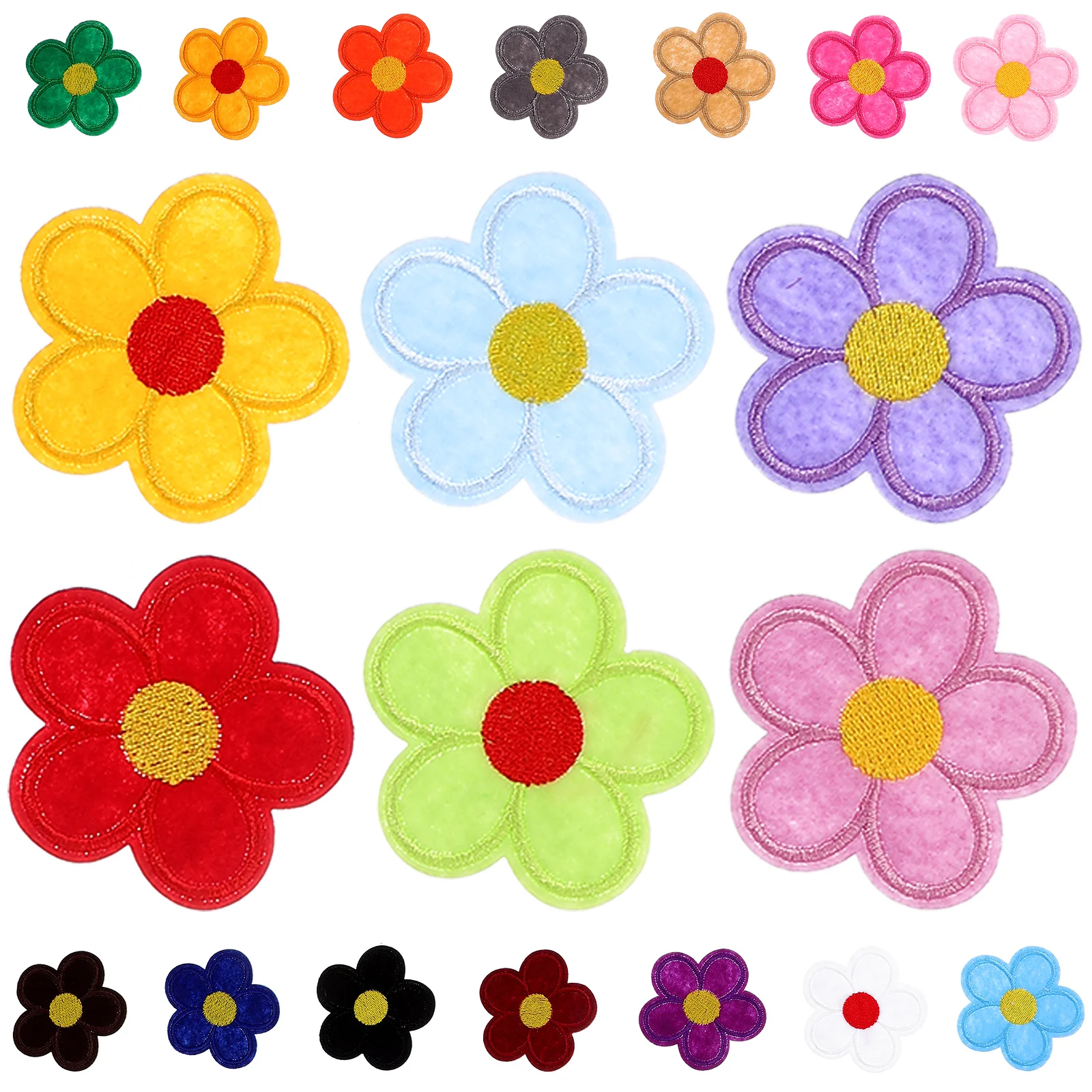 

40pcs Sewing Patches Clothing Patches Flower Iron On Patches Embroidery Patches Appliques Patches