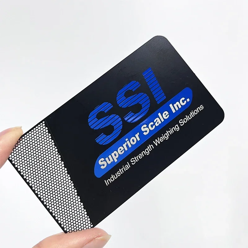 맞춤 각인 스테인리스 스틸 NFC 메탈 카드 레이저 컷 블랙 미러 블랭크 메탈 명함