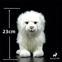 White Lion High Fidelity Anime Cute Plushie African Plain Plush Toys Lifelike Animals Simulation Stuffed Doll Kawai Toy Gifts 2