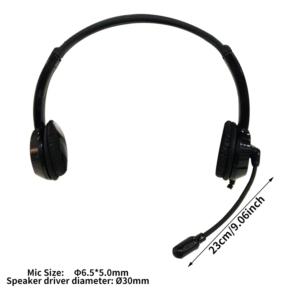 전화 운영자 콜센터 유선 헤드셋, 3.5mm USB, 사무실 소음 차단, 조정 가능한 헤드밴드, 마이크 PC 컴퓨터