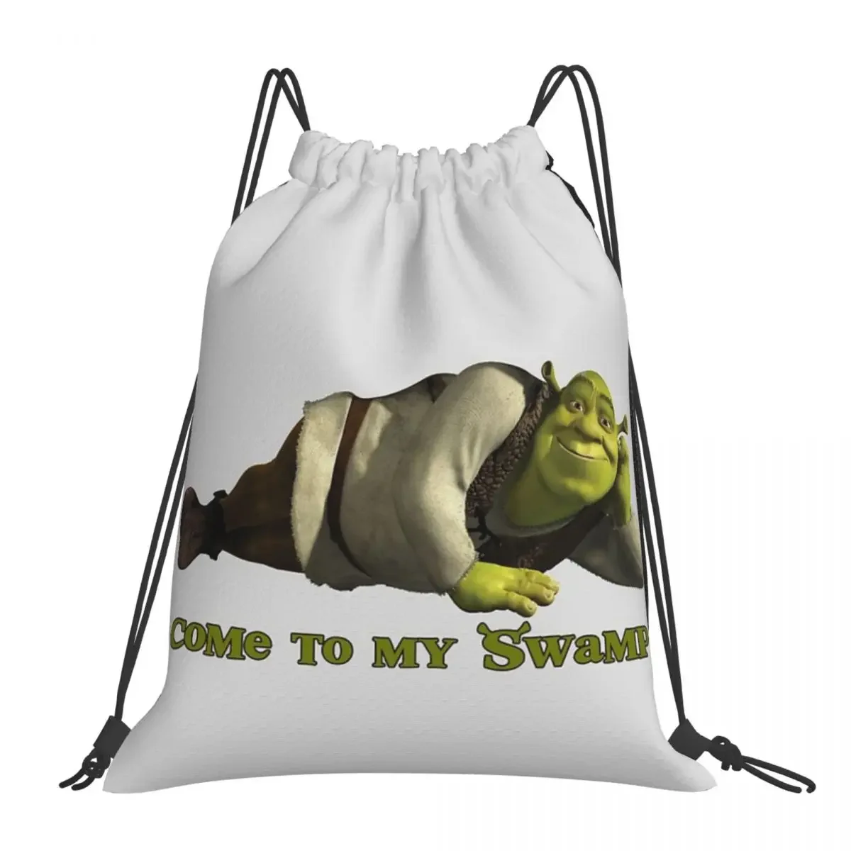 

Come To My Swamp - Shrek Backpack Fashion Portable Drawstring Bags Drawstring Bundle Pocket Sports Bag BookBag For Travel School