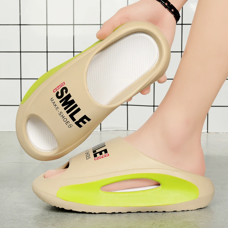 Men's Slippers High Quality EVA Soft Thick Soled Slippers Women's Fashion Wear Slippers Home Home Sandals Men's Beach Shoes