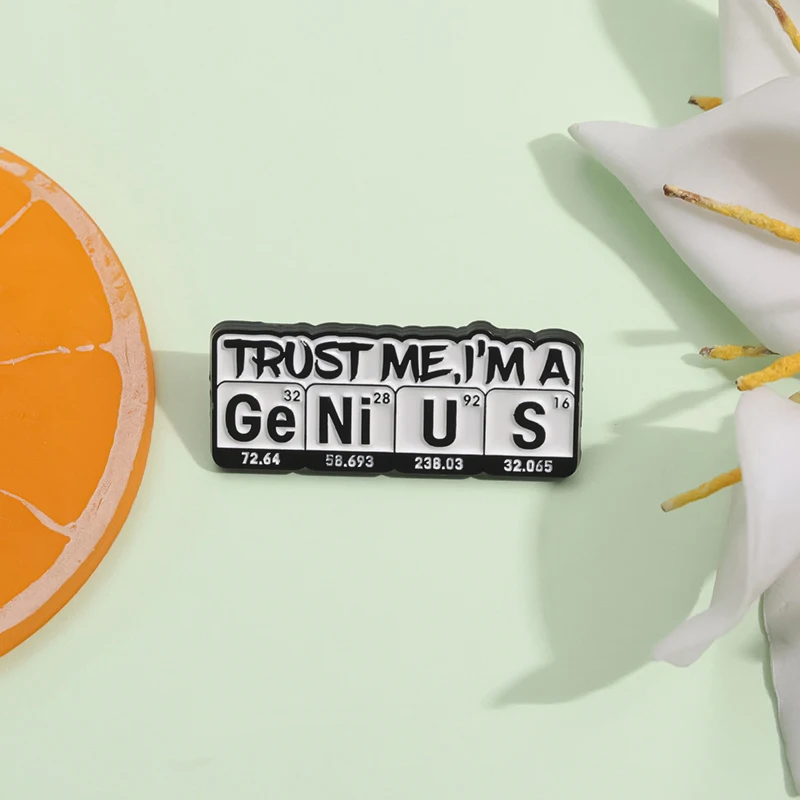 Emaille-Anstecknadeln mit chemischem Element „Trust Me I'm A Ni Ge“-Broschen, Metall-Reversabzeichen, Rucksack, Kleidung, Accessoires, Geschenk für Kinder und Freunde – Detail 13