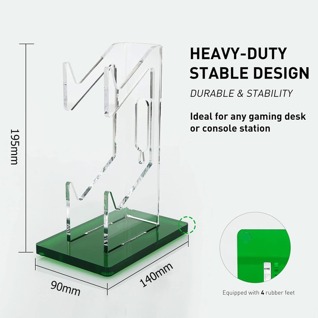Acrylic Gamepad Display Stand Dual Controller Stand Gaming Handle Holder Bracket for PS4/Xbox Series/NS Series