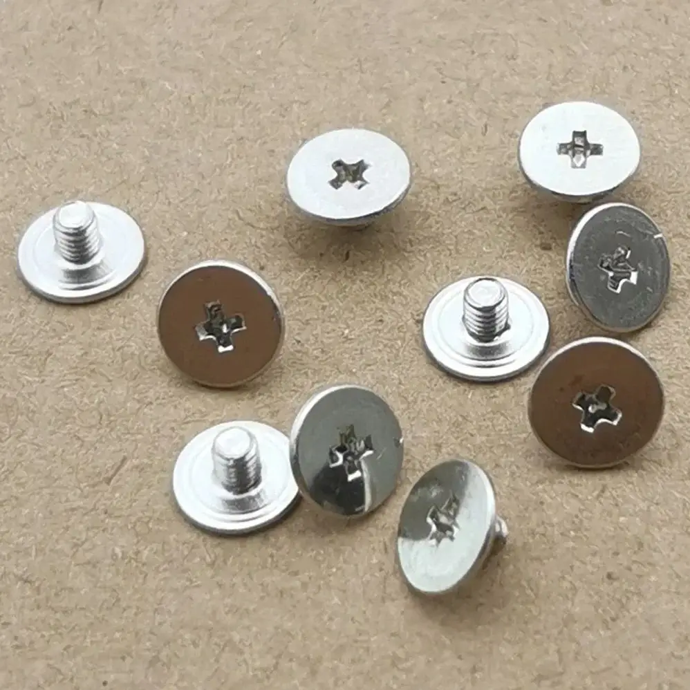 Laptop LCD Axis Shaft Hinge Screws 12pcs M2.5 Big Flat Head Carbon Nickel Plating for ACER A315-42 HP 15 Dell 3590 3510