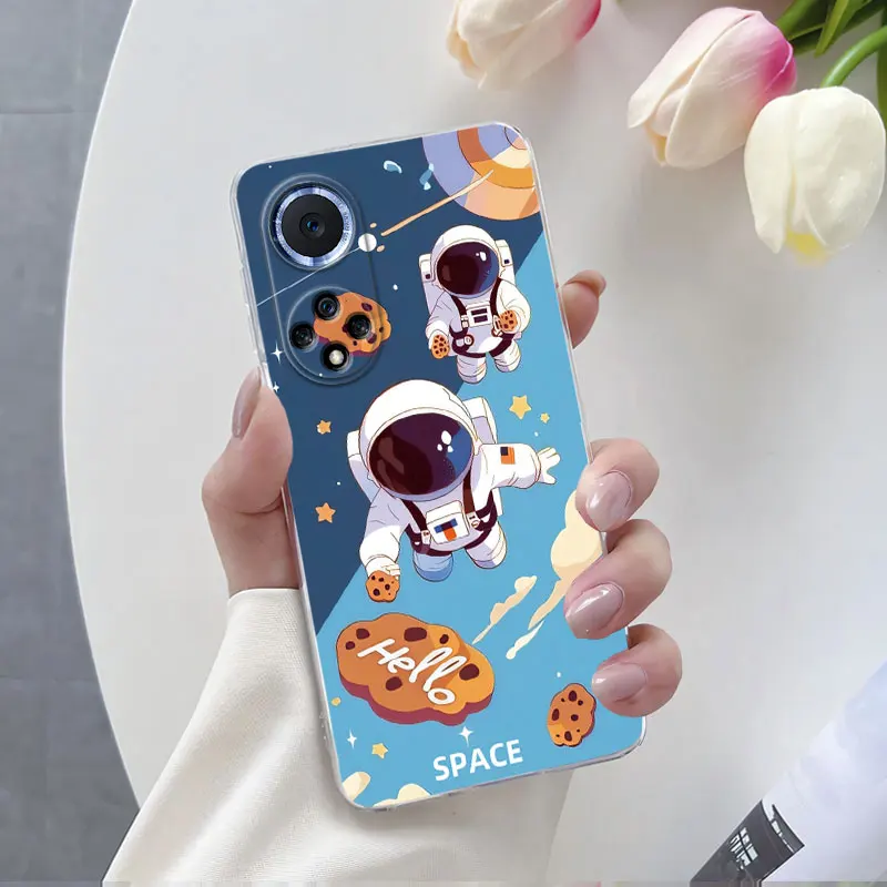 Luxurious Flower Clear Soft Silicone Protective Phone Case