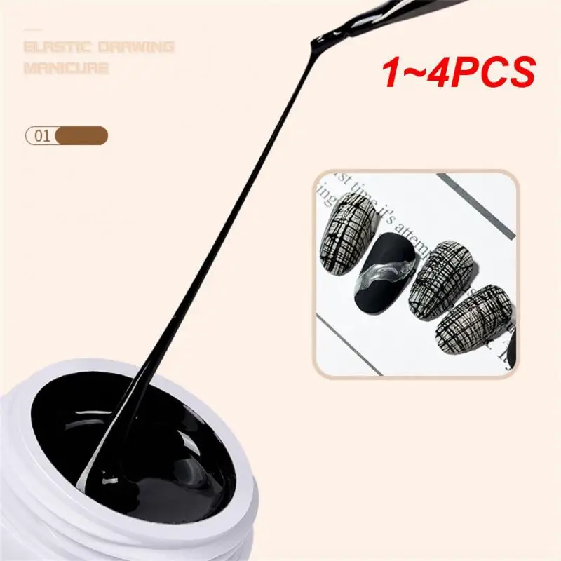 

1-4 шт. 5 мл гель для ногтей креативный Гель-лак для рисования проволокой натягивающаяся шелковая Живопись УФ светодиодный Гель-лак для дизайна ногтей TSLM1