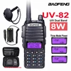 High Power 8W Baofeng UV-82 Walkie Talkie UV82 Dual Band VHF UHF FM Transceiver 10KM Long Range Hunting Two Way Ham CB Radio 1