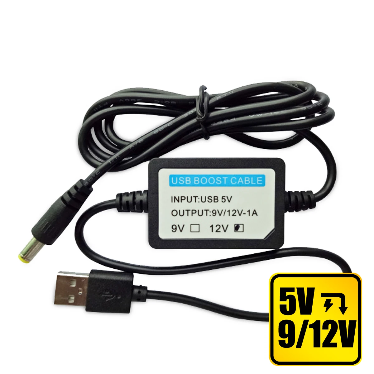 DC 5V to DC 9V/12V 1A USB Charge Power Boost Step Up Cable USB Converter Adapter Wire With Boost Transformer Component 12v to 36v 2amp 72w converter boost module 12vdc to 36vdc dc dc step up power regulator ce certificated for automotives