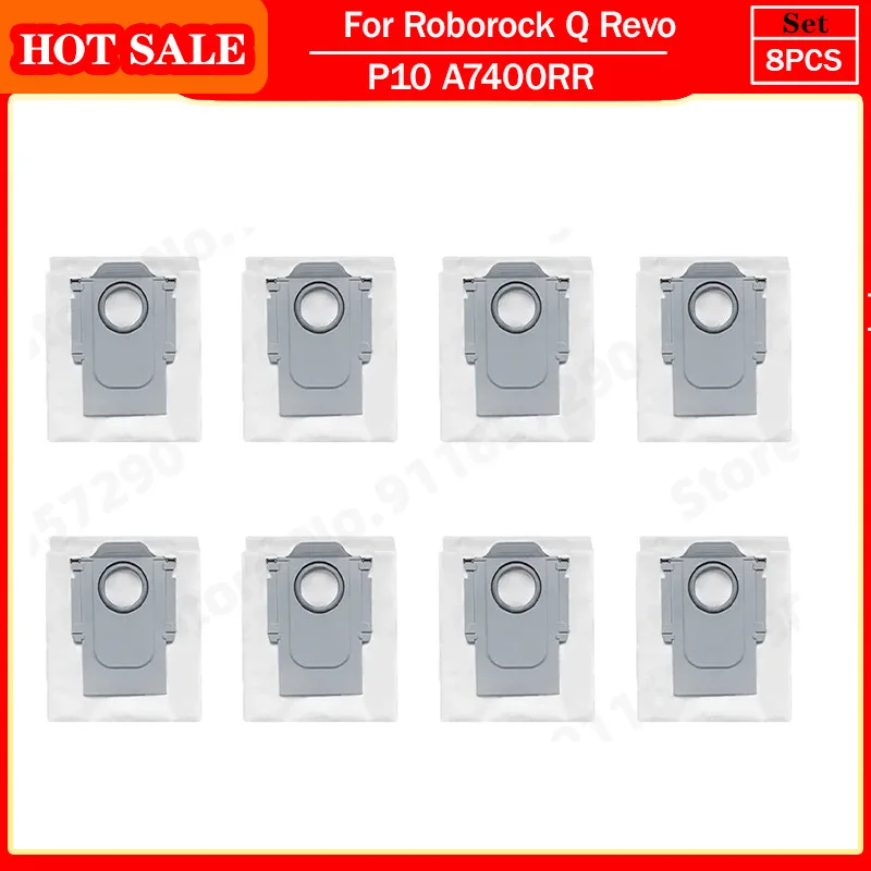 Roborock Vacuum Cleaner Accessories: Main Brush, Side Brush, HEPA Filter, Mop Cloths, Dust Bag