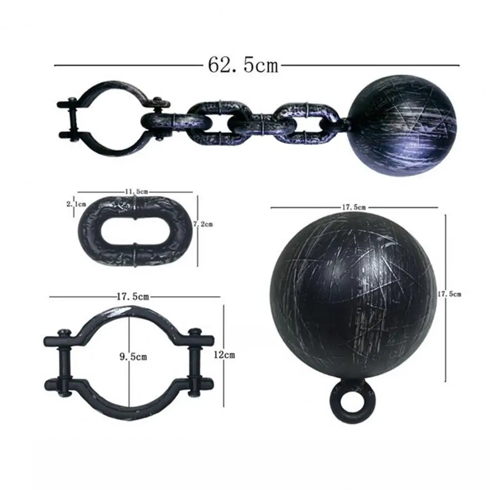 Catene Di Plastica Per Halloween - 2 Pezzi Da 180cm, Nero E Argento Per Costumi E Decorazioni