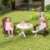 Kids Adirondack Chair Set of 2, All-Weather Patio Chair with Armrests, Fire Pit Chair for Kids Ages 3-8, Outdoor Kids Patio 2
