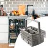 Parts Cutlery Basket Replacement 1pc Dishwasher Fittings For Bosch SMZ5100 For Siemens SZ73100 Gray Plastic Practical 3