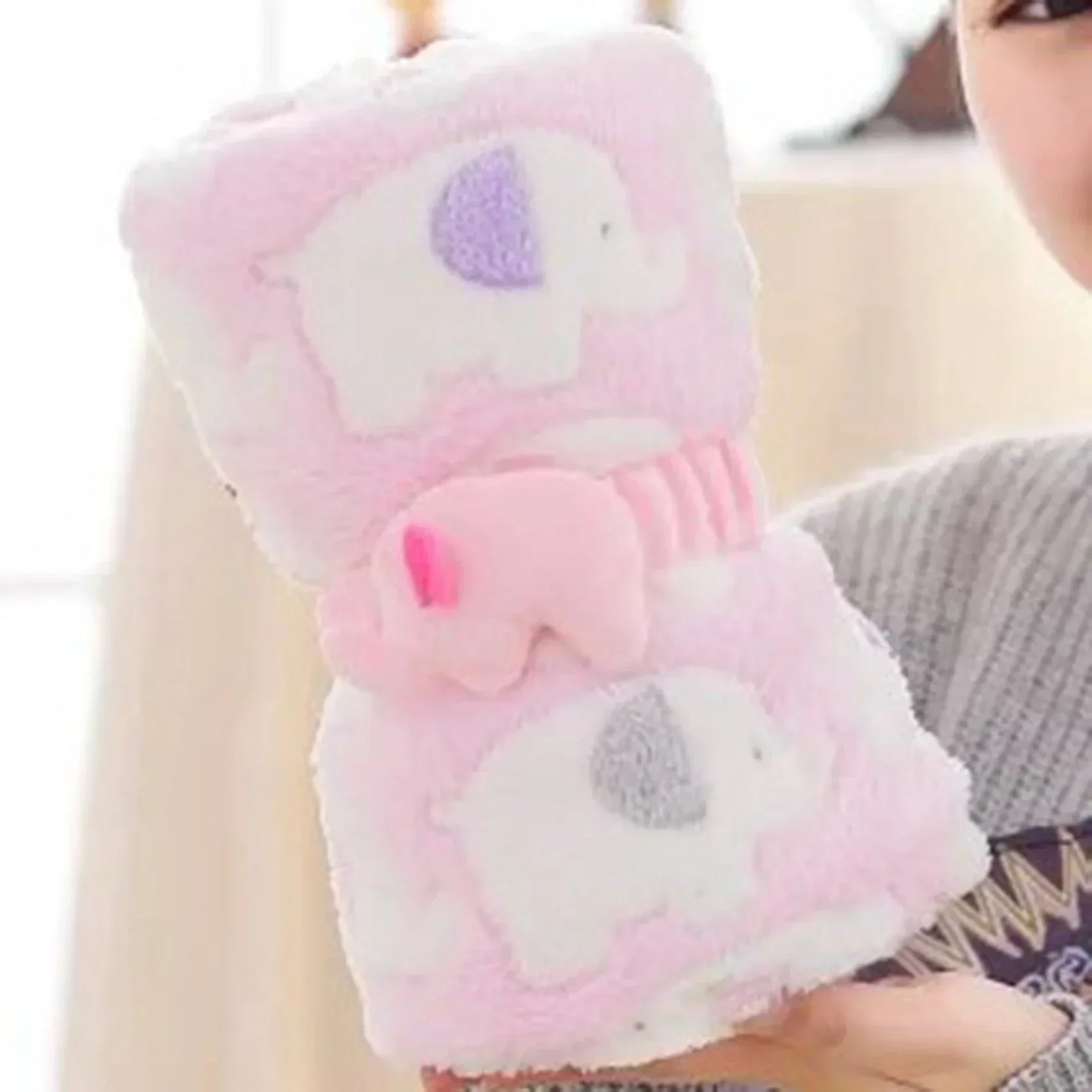 Baby Blanket & Swaddling Newborn Thermal Soft Fleece Blanket Winter Solid Bedding Set Flannel Quilt Infant Bedding Swaddle Wrap
