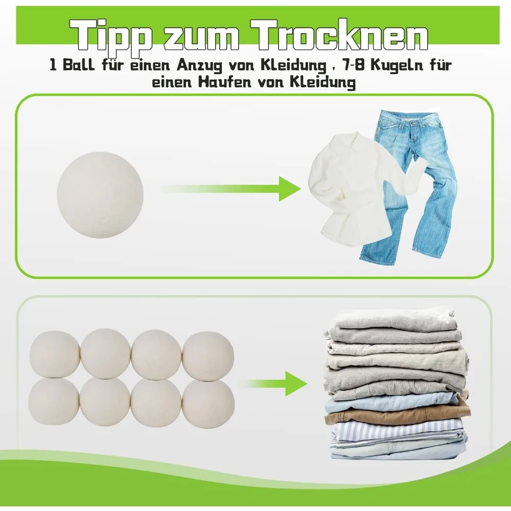 7.5/8cm Wool Dryer Balls Natural Fabric Softener Reusable Antistatic Softener Laundry Ball Home Washing Machine Accessories laundry ball