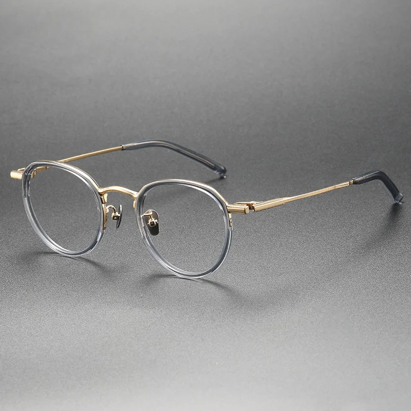 

Japanese Hand Made Titanium Glasses Frame Men Fashion Retro Round Women Optical Myopia Prescription Lenses Eyeglasses GAFAS