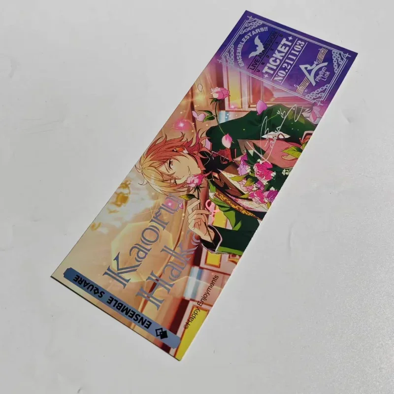 Anime Ensemble Stars Cosplay Double-sided Laser Ticket Photo Cards