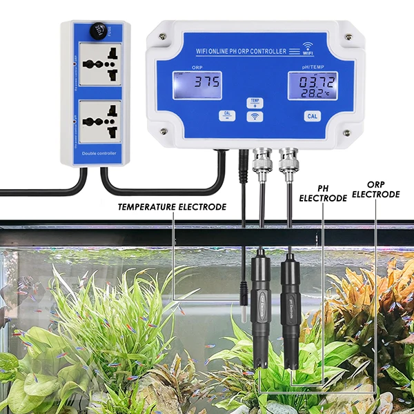 Smart PH ORP Redox Controller Tester With Monitoring and Dosing Wireless App Remote Online Monitor (Packaging Available)