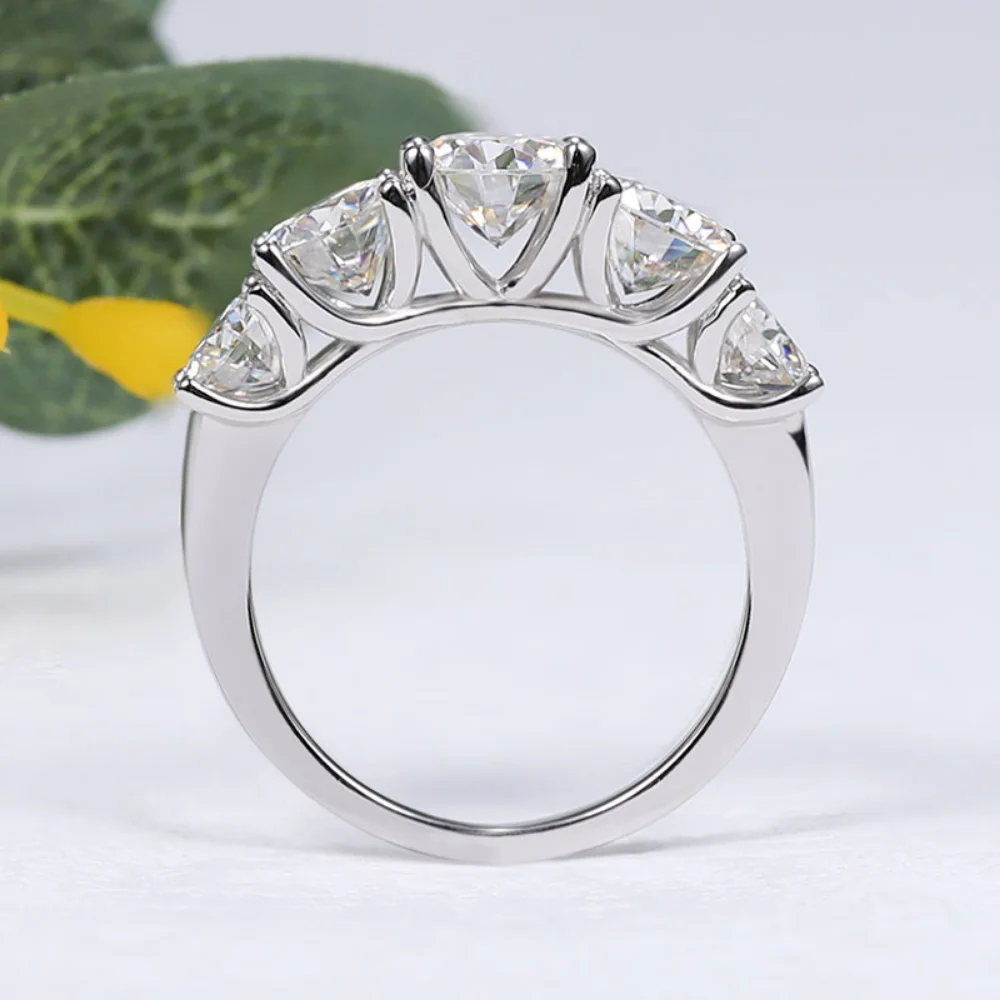 Engagement Ring -Vintage Five Stone Diamond Trellis Engagement Ring-ES2107