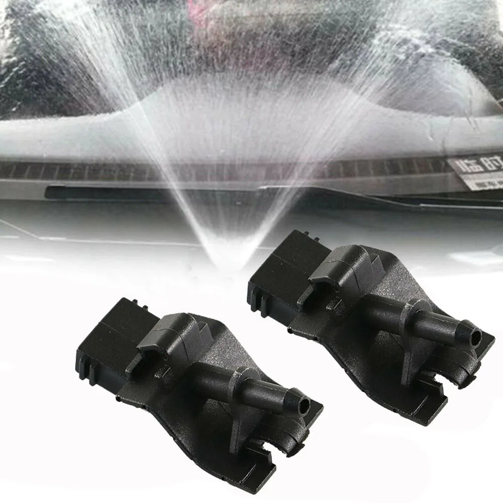 

2 Pcs/Set Car Universal Front Windshield Wiper Nozzle Jet Sprayer Kits Sprinkler Water Fan Spout Cover Washer Outlet Adjustment