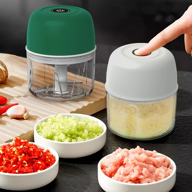 Electric Garlic Chopper Mini Electric Food Processor Portable Electric Vegetable Garlic Onion Meat Chopper Wireless Mini Chopper