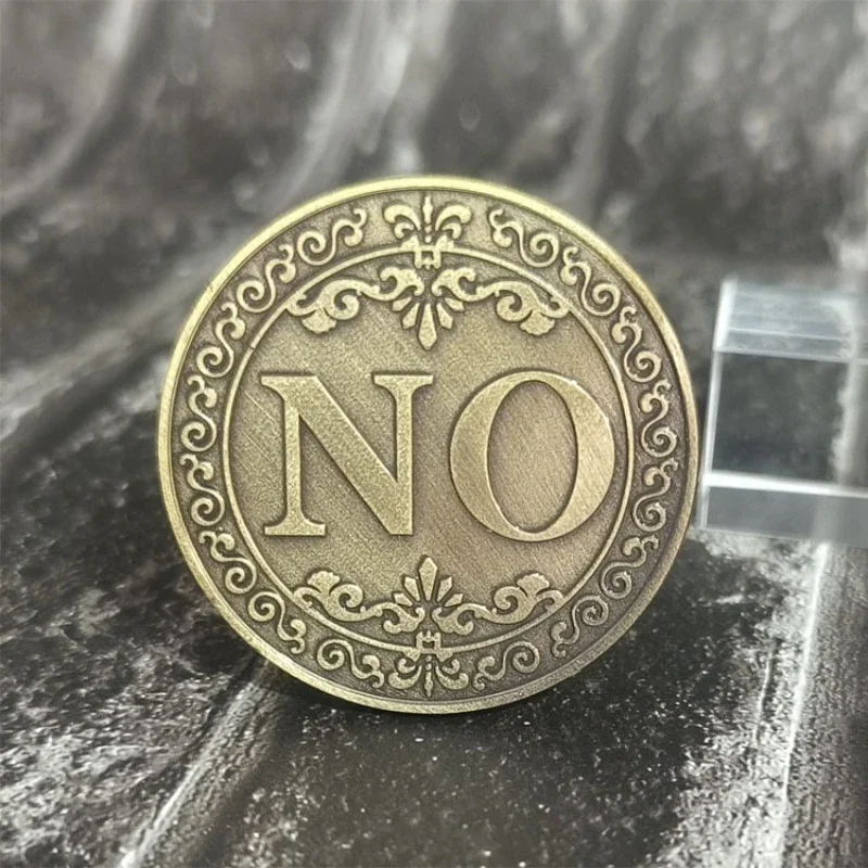 Moneta commemorativa in bronzo Sì o No, 1 pezzo, moneta non circolare, souvenir, oggetto di scena per giochi, moneta sfida, collezione, decorazione, artigianato - immagine 3