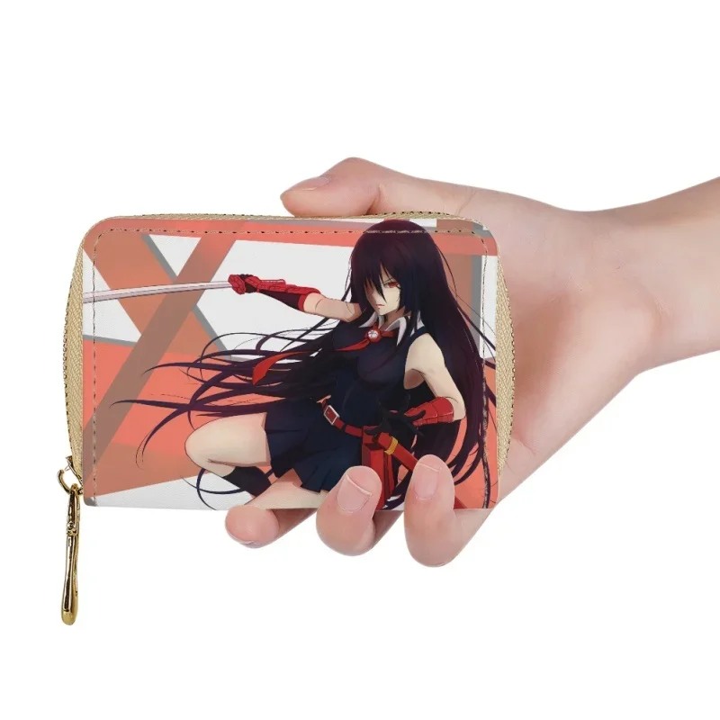 

Anime Akame Ga Kill 3D Print PU Leather Name Cards Credit Holder Wallet Business Card Package Case Lady Bag Paquete De Tarjetas
