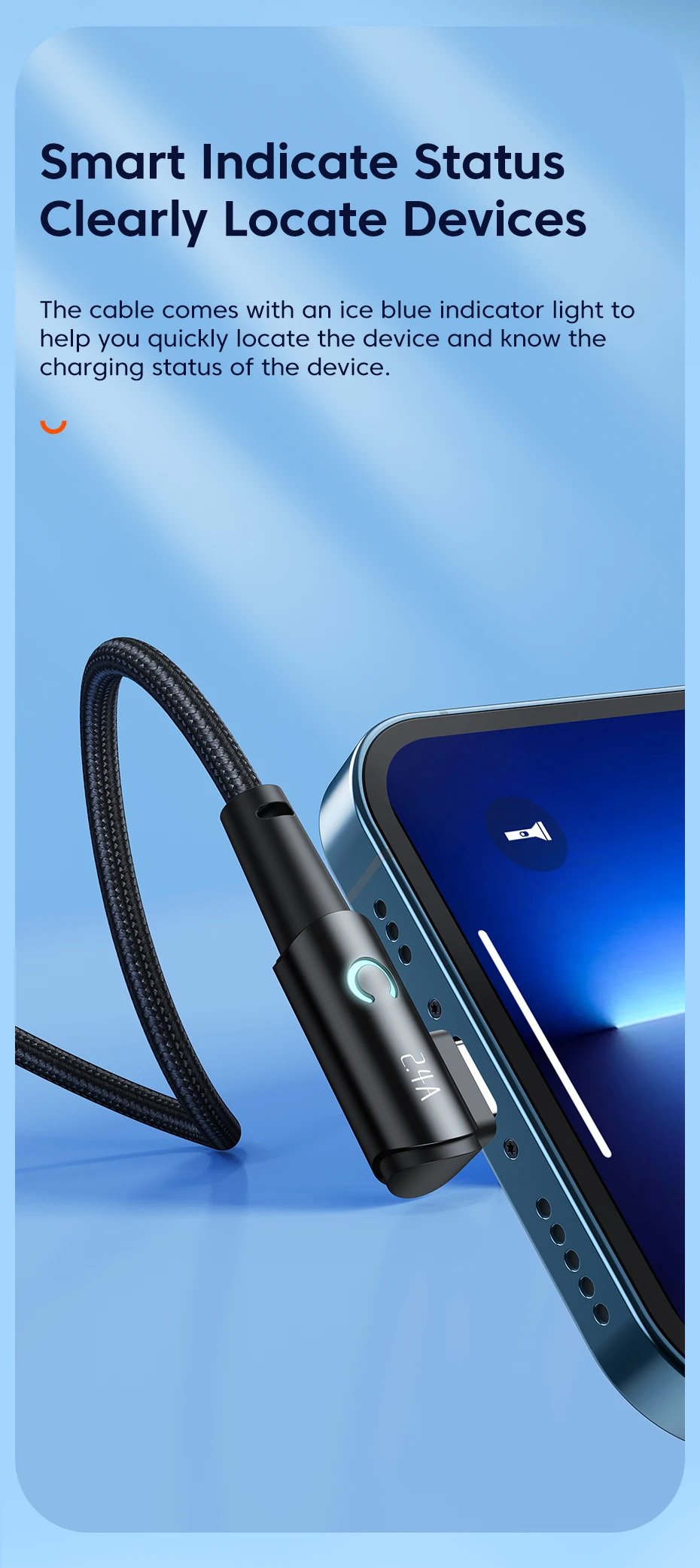 Toocki 90 Degree USB Cable for iPhone 14 13 12 11 Pro Max Pro Max 8 7 Plus 2.4A USB Lightning Cable for iPhone iPad Gaming Wire