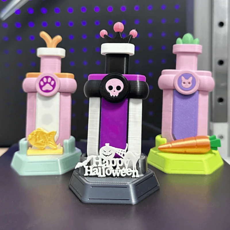 3D Print Carrot Sword Fidget Sword Sheath Magnetic Ejection Pushing Card Decompression EDC Push Slider Anxiety Stress Relief Toy