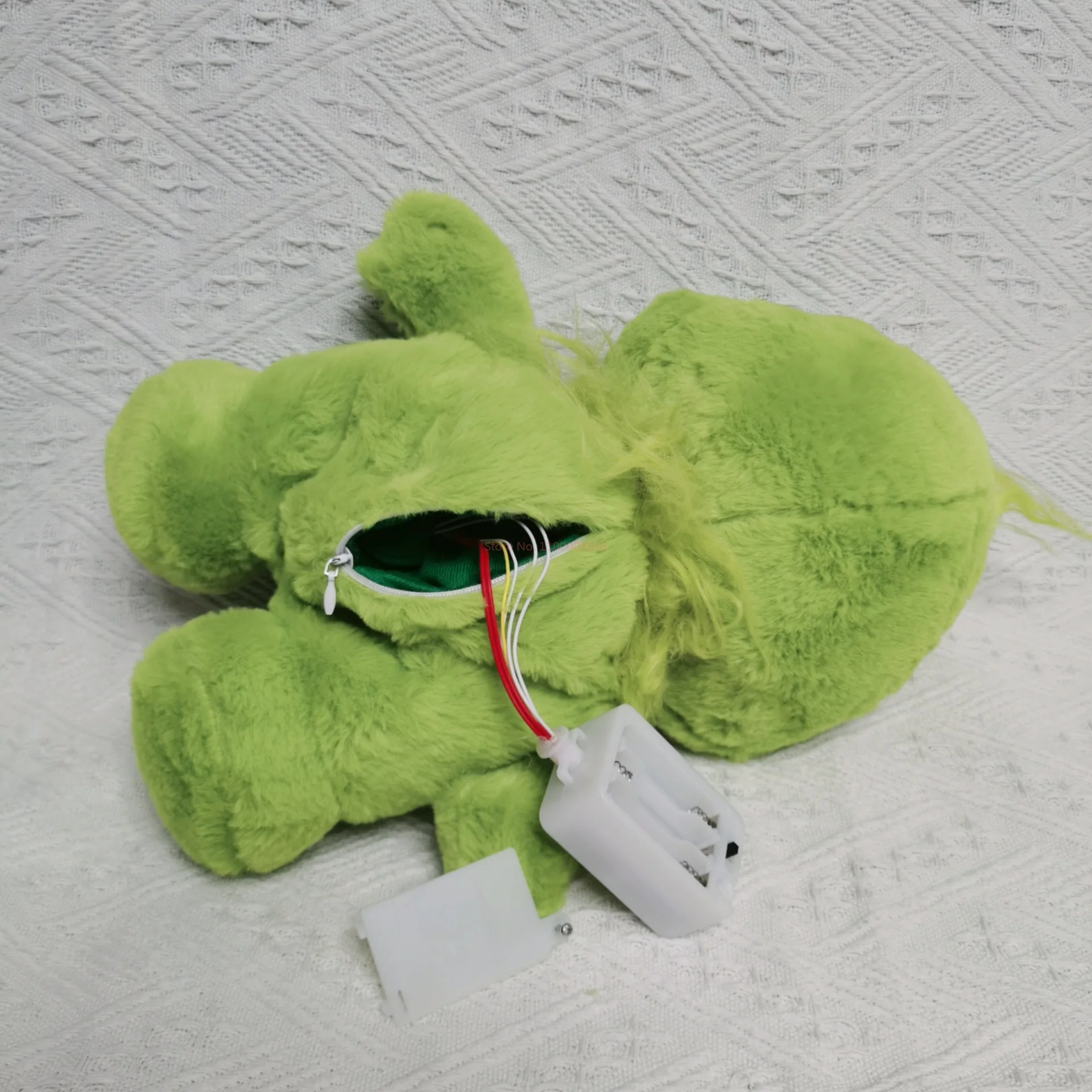 38cm Breathing Christmas Grinch Kawaii Plush Doll Cartoon Soothing Toy Music Airbag With Light Baby Soothing Sleep Toy Gift