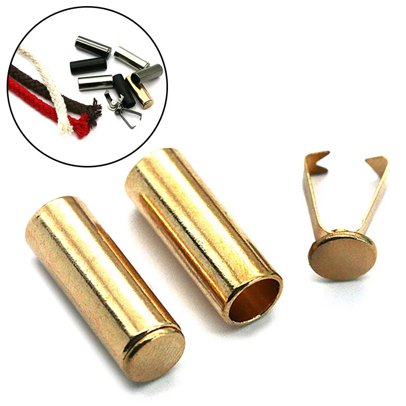 5 Sets Lanyard End Tip Caps Metal Buckle Detachable Cord Ends Lock Stoppers For Shoelace Sportswear Apparel Rope Accessories detachable stopper cord lock stopper cord stopper cord lock cord end tip cord end lock shoe lace buckles