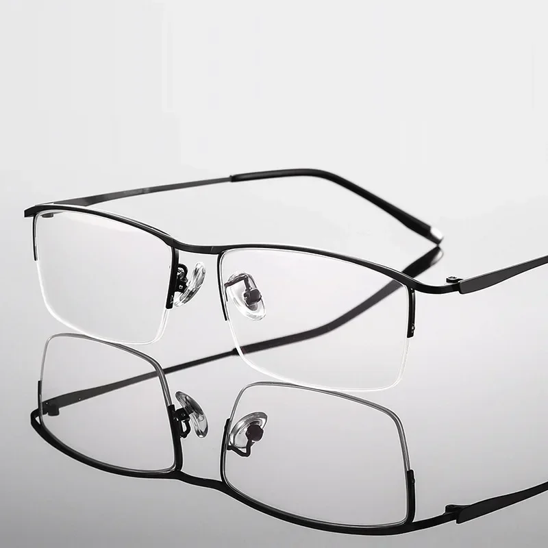 Business Men Optical Myopia Glasses Half Frame Women Short-sighted Eyeglasses Blue Light Blocking Eye Protection Eyeglass 3