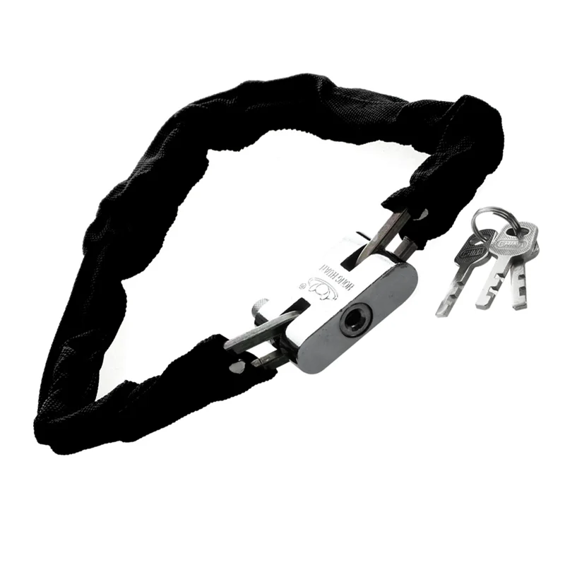 자전거 잠금장치 65CM 금속 MTB 로드 바이크 헤비 듀티 안전 잠금장치 오토바이 자물쇠 자전거 체인 잠금장치 키 포함 간편 설치