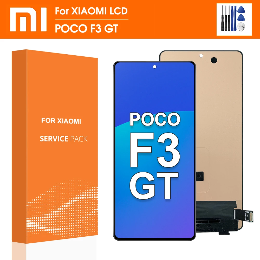 

6.67" Original Xiaomi Poco F3 GT Display Screen Frame Touch Panel Digitizer For Xiaomi POCO F3 GT MZB09C6IN M2104K10I Screen