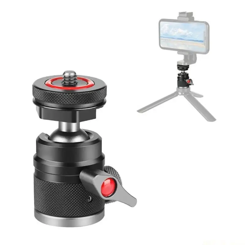 M5TD 360도 회전 미니 볼헤드 카메라 마운트 어댑터(삼각대 사진 장비의 수평 및 수직 촬영용)