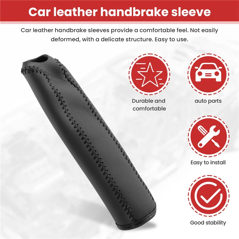 Hand Brake Cover Car Leather Gear Handbrake Cover Shift Lever Cover for Kia K2 2011-2015