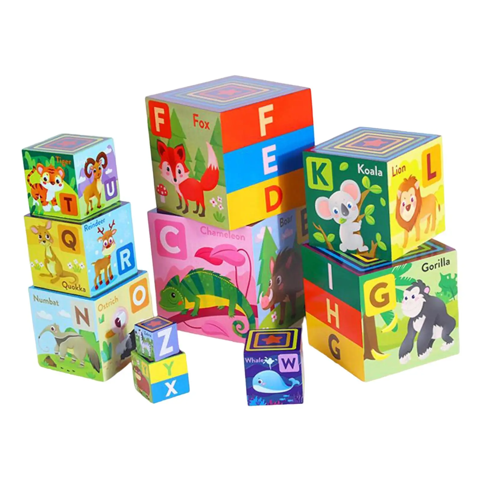 

Color Recognition Wooden Stacking Boxes Early Educational Toy Preschool Learning Toy Montessori Nesting Blocks for Toddlers