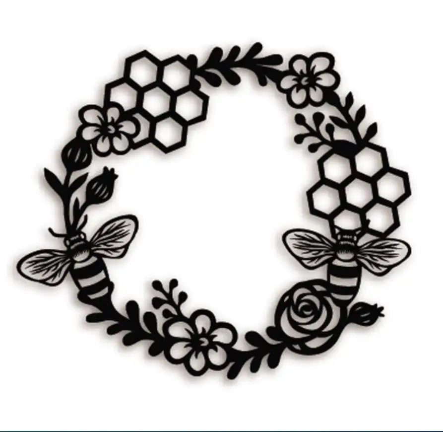 꽃 화환 잎 금속 절단 다이 스크랩북 사진 앨범 장식 엠보싱 종이 카드 공예 스텐실 템플릿