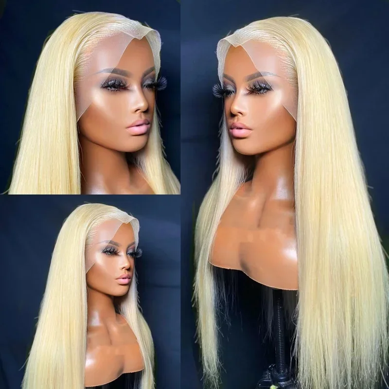 Blonde 613 Straight Wigs Human Hair 13x6 HD Lace Front Human Hair Wigs 250%Density 613 Lace Front Brazilian Remy Wig 26 Inch