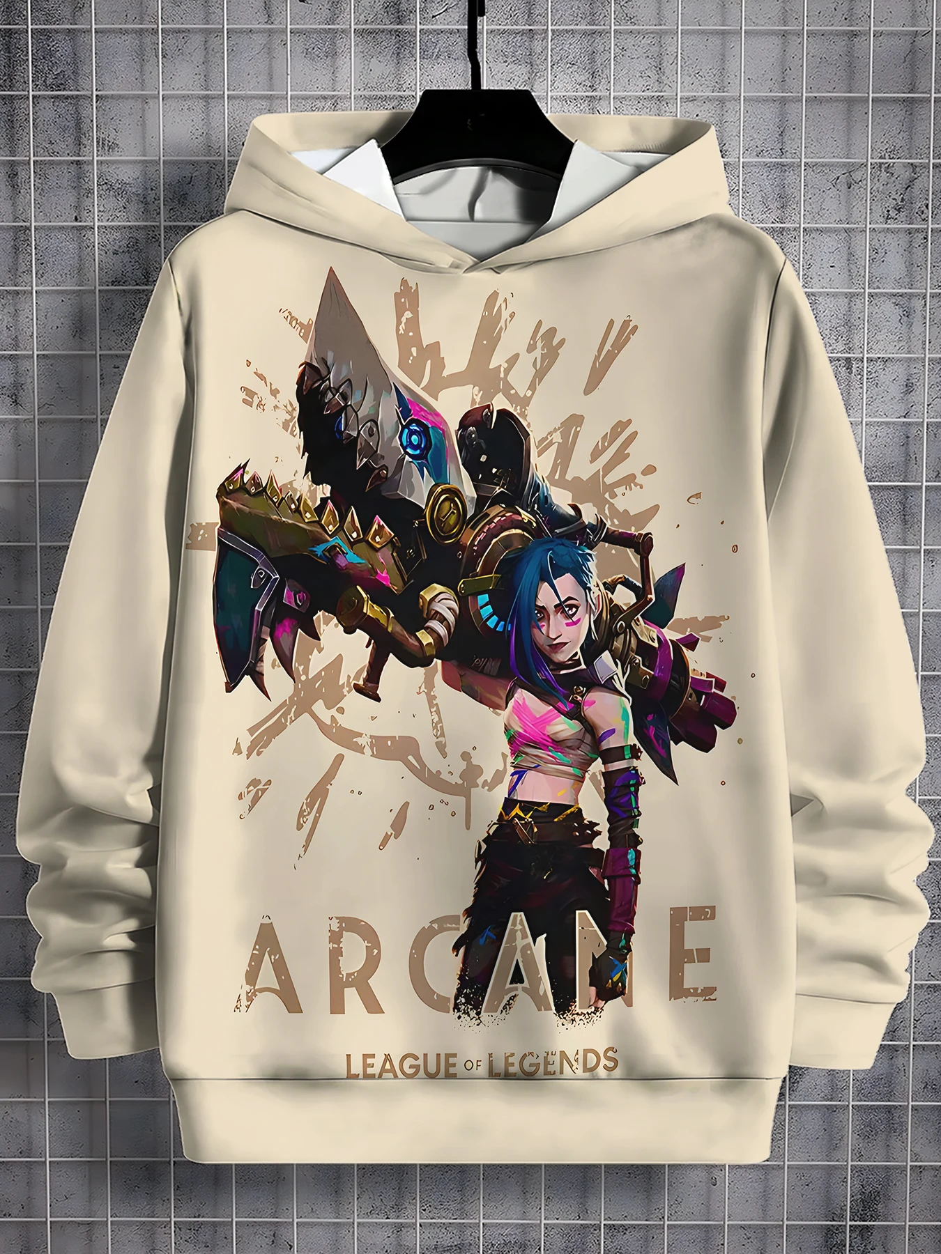 2026 Arcane Jinx Anime 3D-Druck Alle Jahreszeiten Kinder Casual Sweatshirt Coole Pullover Tops Unisex Kleidung Junge Hoodies Kleidung – Detail 9