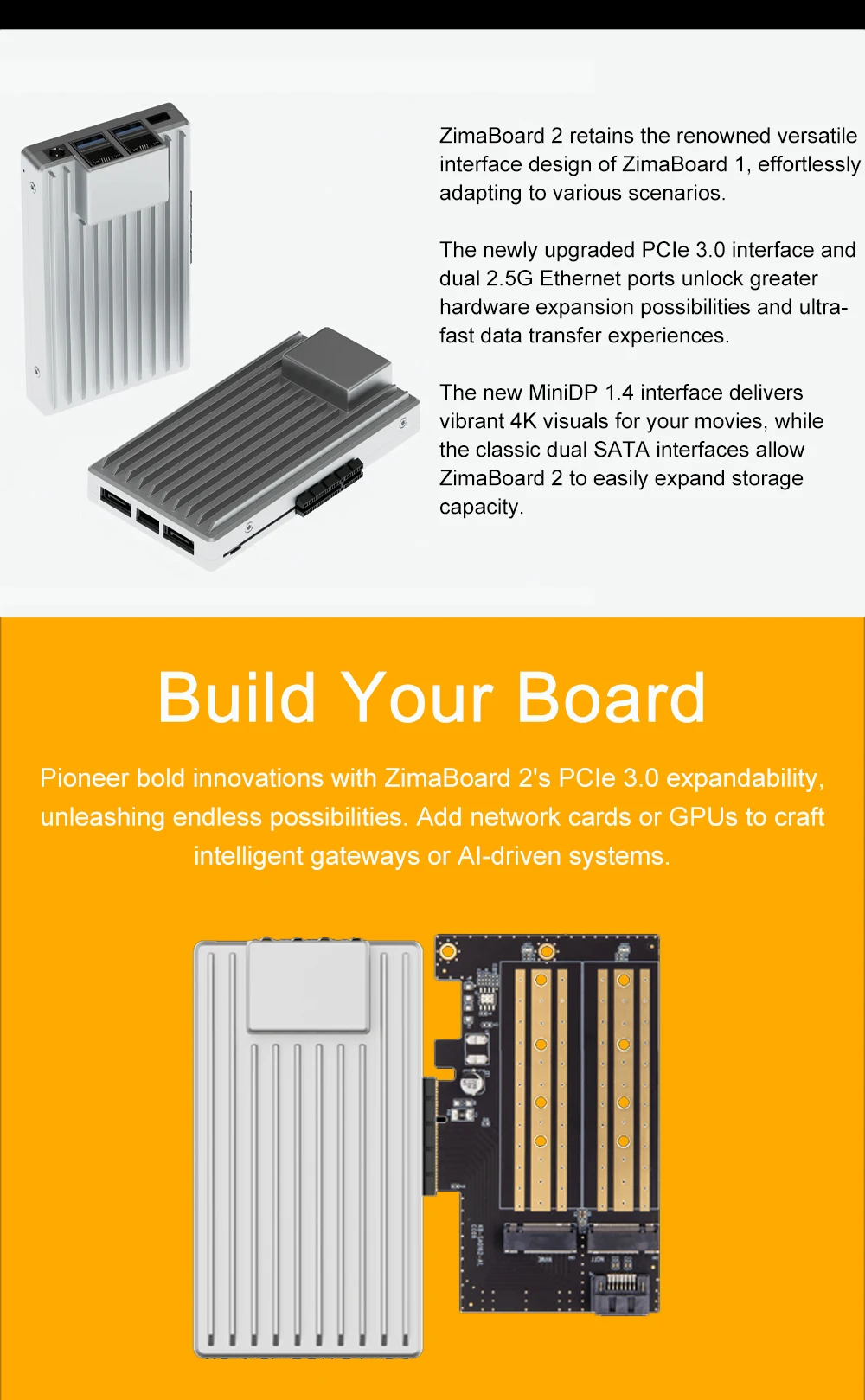 ZimaBoard 2 Hyper Performance Single Board Server Intel N150 SOC ZimaOS Mini NAS