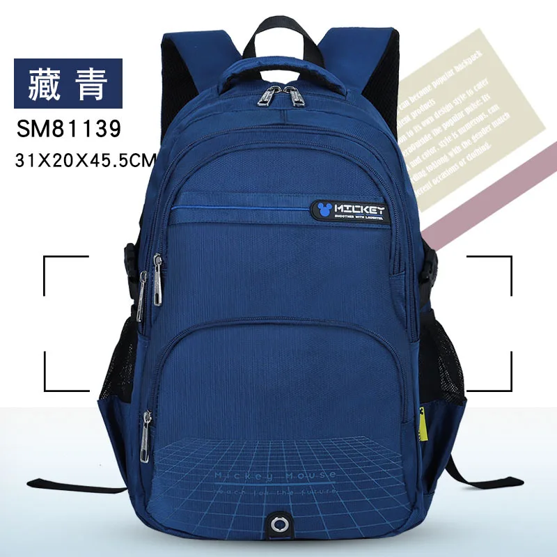 Disney Mickey Minnie School Bags For Boys Girls Primary Middle Student Shoulder Orthopedic Backpack Large Capacity Mochilas