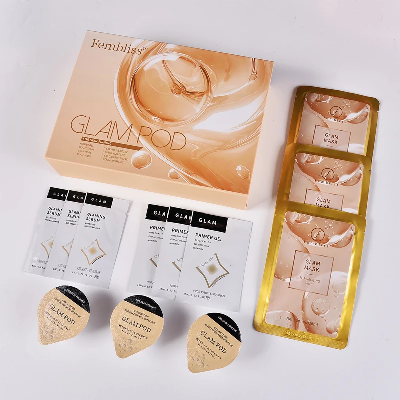 CO2 Pod Glam Pods For Bubble Facial Machine Facial Spa CO2 Capsule For Aqua Beauty Machine Skincare Revive Pod Gels
