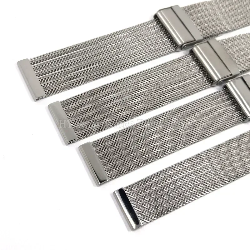 Elegant Milanese Stainless Steel Watch Strap Bracelet - Silver, Black, Gold Options