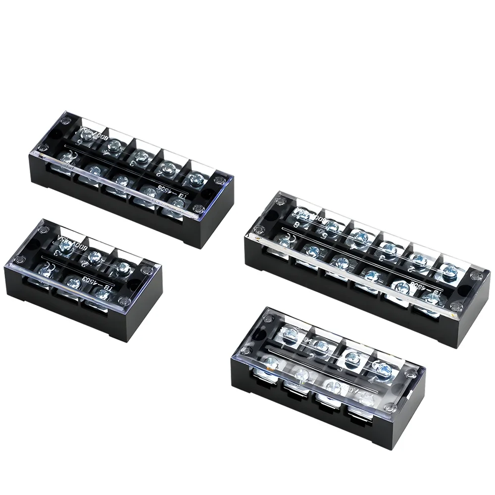 1 Piece TB45 Barrier Terminal Block TB Series Wire Connector 600V 45A 3/4/6/8/10/12 Positions Screw Connection,wire connectors